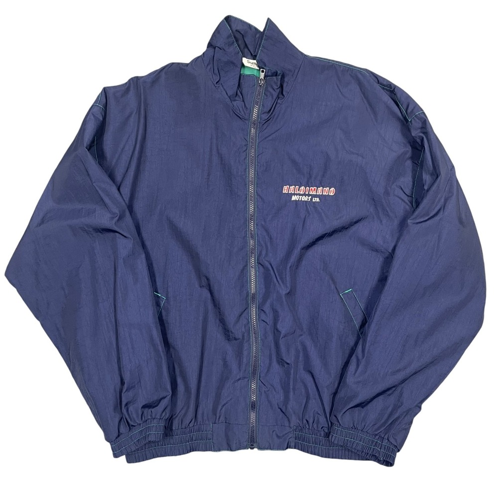 Vintage 90s Haldimond Motors Ltd Zip Up Windbreaker XL